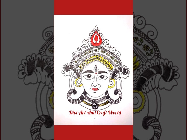 Maa Durga drawing 🙏 #shorts #ytshorts