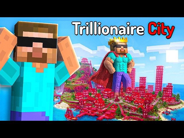 How I Became the KING of this Trillionaire Villager City in Minecraft!
