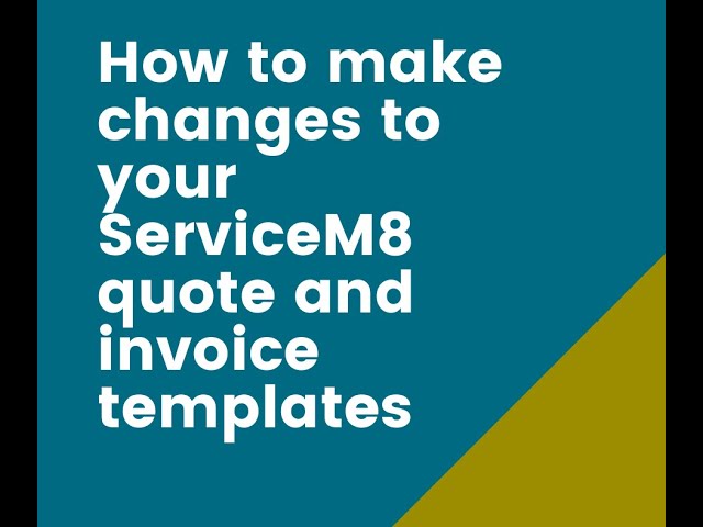 Making Changes to your Invoice Template