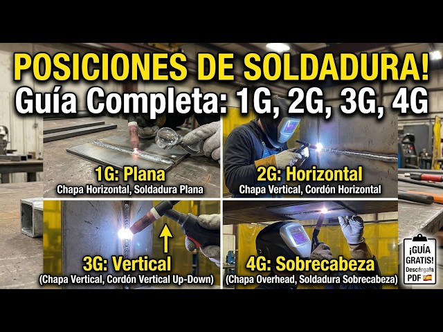 Posiciones de soldadura 1g 2g, 3g 4g