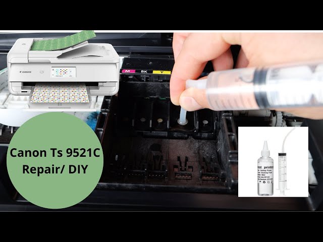 How To Unclog The Canon TS 9521C - Not Printing FIXED!