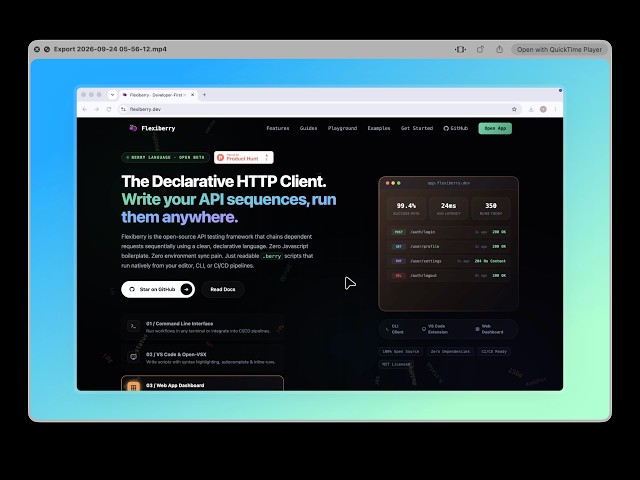 What if API tests could be written as code and understood visually? -- Meet Flexiberrry