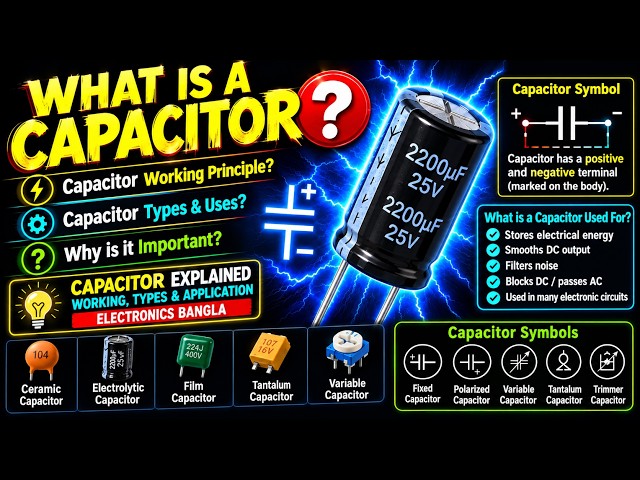 What is a Capacitor How Does It Work & Where Is It Used  Capacitor Explained