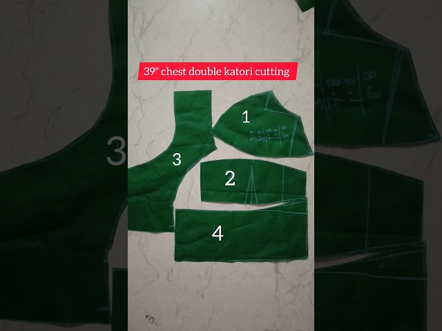 39" chest double katori cutting #shorts #blouse#cuttingskills  #tailoring #youtubeshorts