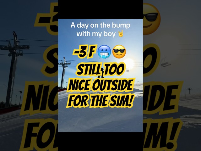 -3 F and it was still too nice outside to be in the Sim! #snowboarding #greatbearskivalley #nice