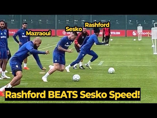 Carrick CHALLENGES Sesko vs Rashford in Speed Test Training Ahead of Sabah FK! 🔥