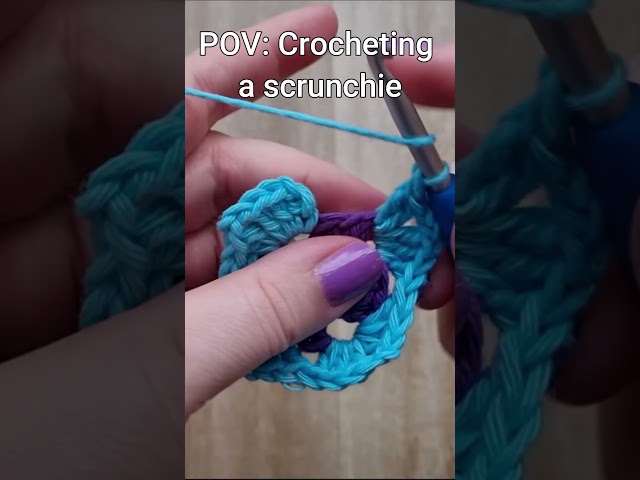 POV: Crocheting a Scrunchie