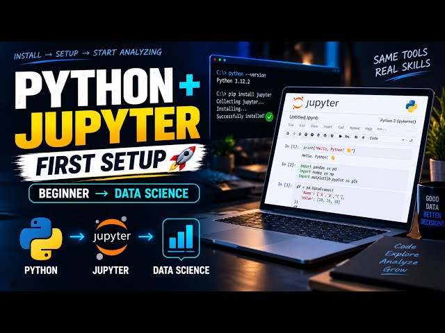 Python + Jupyter: Build Your First Data Science Workspace 🚀 | Beginner Setup Guide