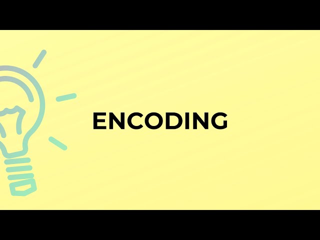 What is the meaning of the word ENCODING?