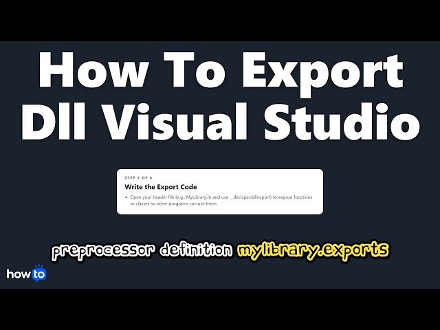 How to export dll visual studio (Step by Step)