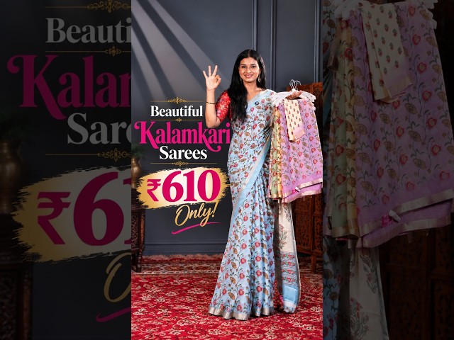 Beautiful Kalamkari Sarees at Just ₹610 😍 | She Needs Saree World
