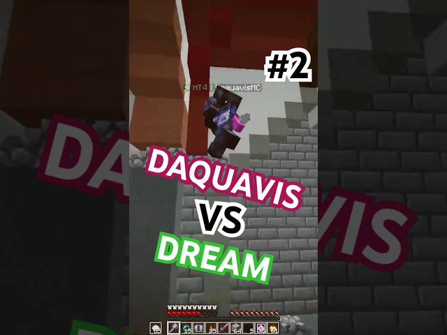 DREAM VS DAQUAVIS SECOND DUEL FINAL SCENE 😎 $100,000 PvP Duel Minecraft⚔️ #shorts #minecraft #dream
