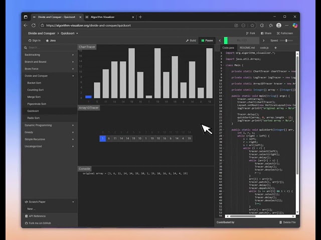 Visualize Data Structures and Algorithms with algorithm-visualizer.org