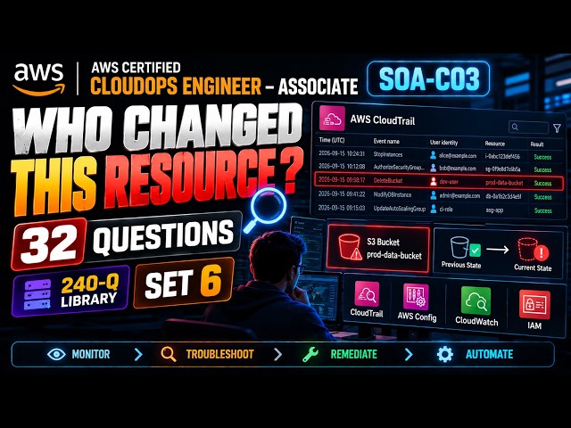 SOA-C03 AWS Certified CloudOps Engineer - Associate Exam Prep 2026 | 32 Practice Questions | Set 6