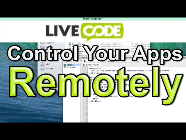Livecode Tutorial Control Your Apps Remotely