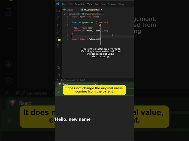 Master React Props in 60 Seconds! #codingforbeginners #coding #react