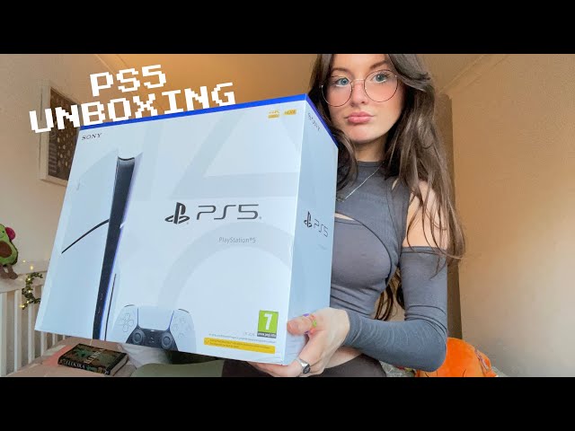 ASMR Unboxing my new PS5🎮 (box tapping, scratching, camera tapping)