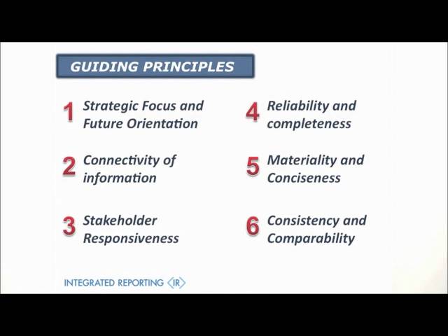 Integrated Reporting: The Guiding Principles