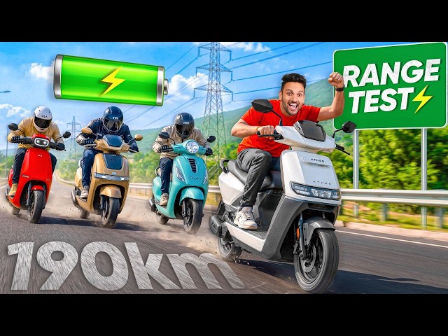 India’s Best Selling EV Scooters⚡️Real World Range Test 2026🤯