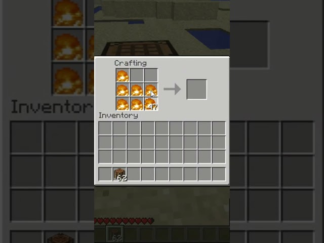 Minecraft the old fire and it's crafting recipe