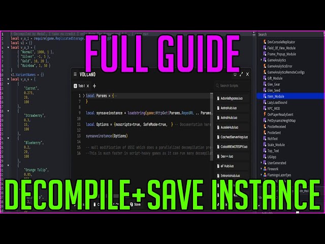 HOW TO DECOMPILE & SAVE INSTANCE ROBLOX GAMES | GET CLIENTSIDE SCRIPTS & MODELS | BEST GUIDE