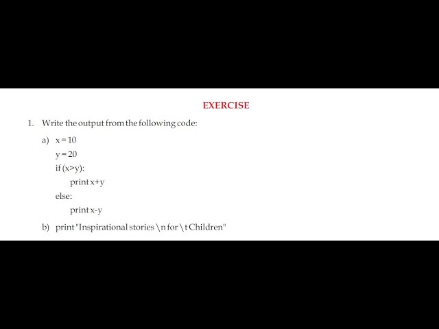 Solved Ex 1 a and b || Chapter 1: Review of Python || CBSE 12th Standard