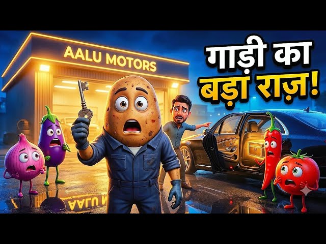 आलू को मिली रहस्यमयी चाबी 😱🔑 | Aalu Motors का बड़ा राज़ | Hindi Cartoon Comedy |#aistory #shorts 