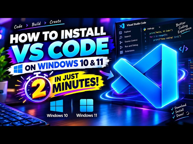 How to Install VS Code on Windows 10 & 11 in 2 Minutes ⚡ | Step-by-Step Guide | WebGen & Tech