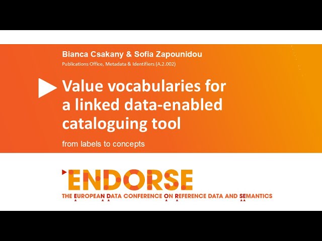 Value vocabularies for a linked data-enabled cataloguing tool – Bianca Csakany