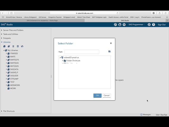 Creating a library in SAS