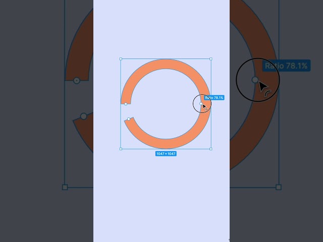 Figma tip: Create arcs, semi-circles & rings just using circles #figmatutorial #figmaforbeginners