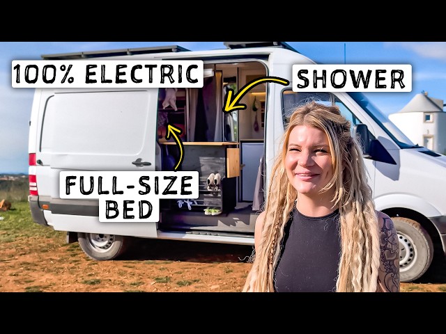 VAN TOUR | The 100% Electric Camper | Sprinter DIY Conversion
