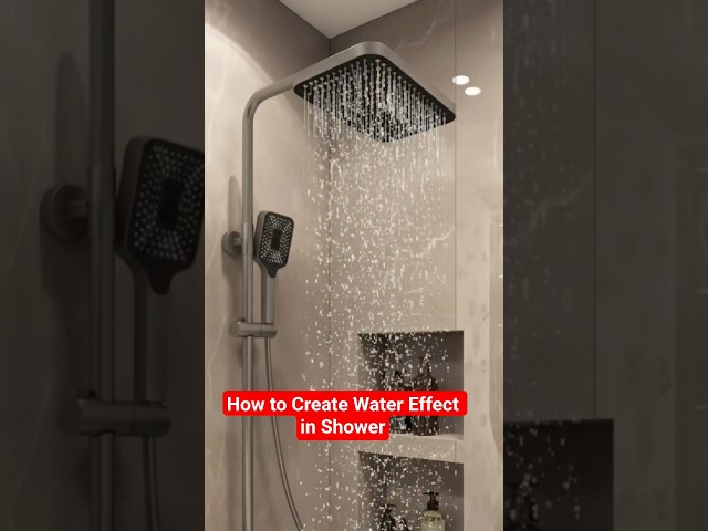 ✅ Shower Water Effect in 3ds Max | Particle System | Pro Tip