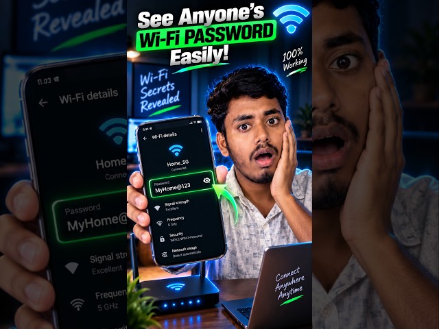 See Saved Wi-Fi Password Easily! 📶🤯 #WiFiPassword #WiFiTrick #WiFiTips #naistech #tech