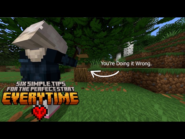 Hardcore Minecraft Tips to give you the PERFECT start every time.