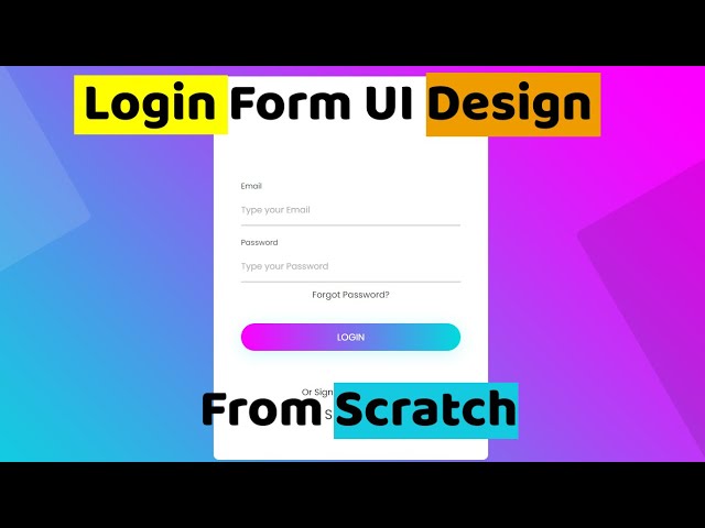 Login Form UI Design || Login Form Design || Easy Coding