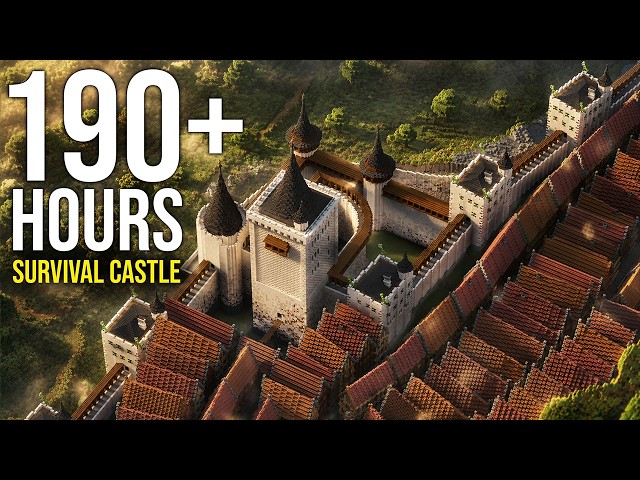 190 Hours of Survival | Minecraft Castle Timelapse (4K)
