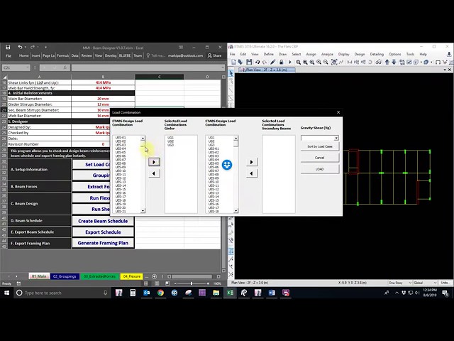 ETABS API - MMI - Beam Designer V1.0.0