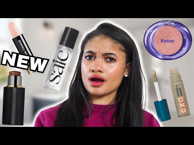 FULL FACE of New Clean Makeup 🤍 Olive Undertone Tested | Saie Beauty, Kosas, Westman Atelier & More