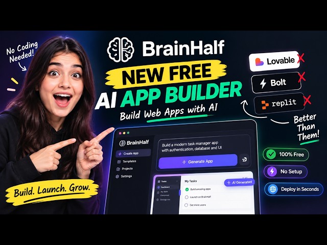 Free AI App builder || brainhalf || brainhalf.com || Free Lovable