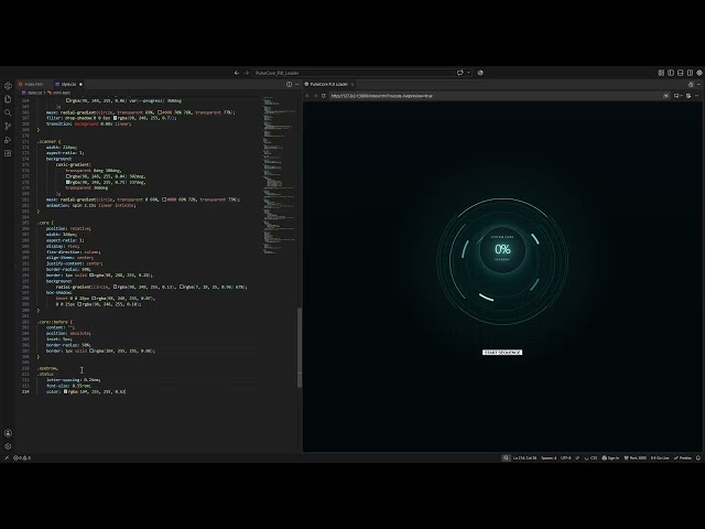 Build a Futuristic FUI Loading Bar | HTML / CSS / JavaScript