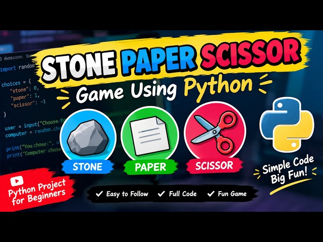 Stone Paper Scissor Game in Python | Python Project for Beginners