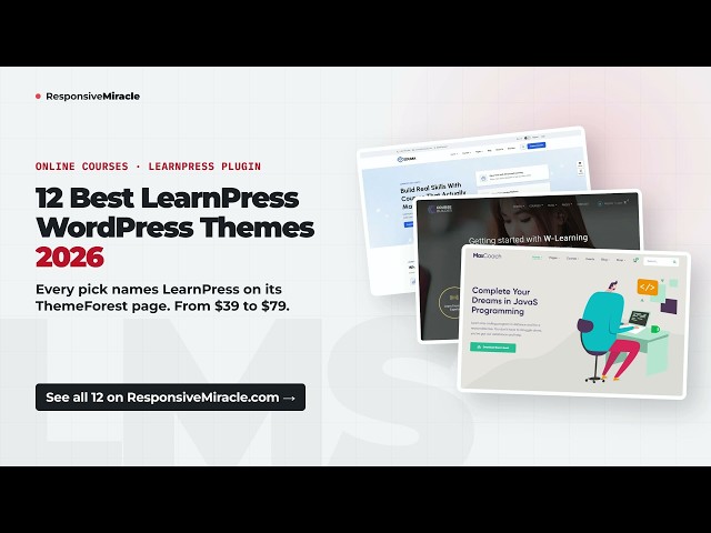 12 Best LearnPress WordPress Themes 2026 – Online Course Themes Compared