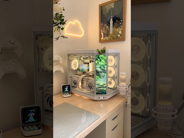 My dream white PC build 🤍🍃 #shorts #gamingpc #pcbuild