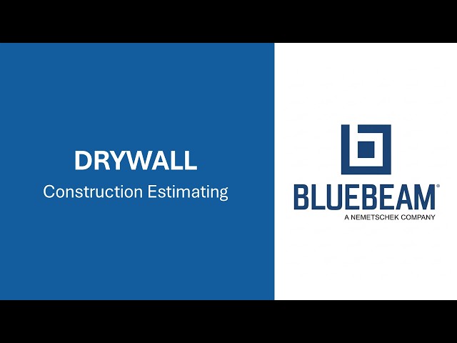 Drywall Quantity Takeoff in Bluebeam + Cost Estimating | Layout-Based Estimating