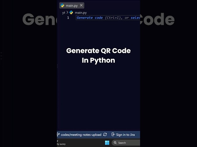 Generate QR code in 2 lines in Python | Python automation #coding #python