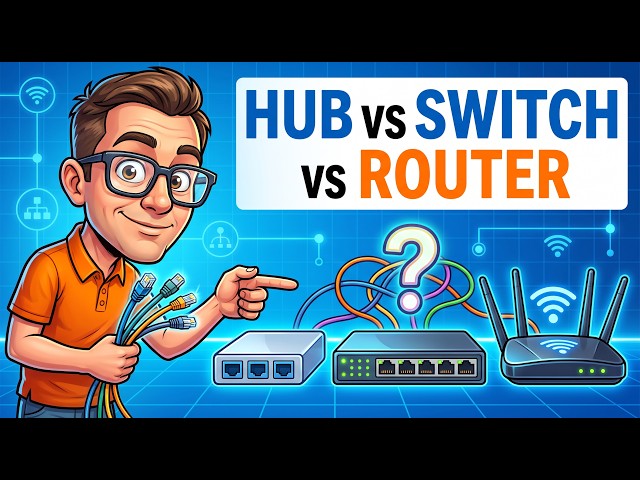 Hub VS Switch VS Router Explained!