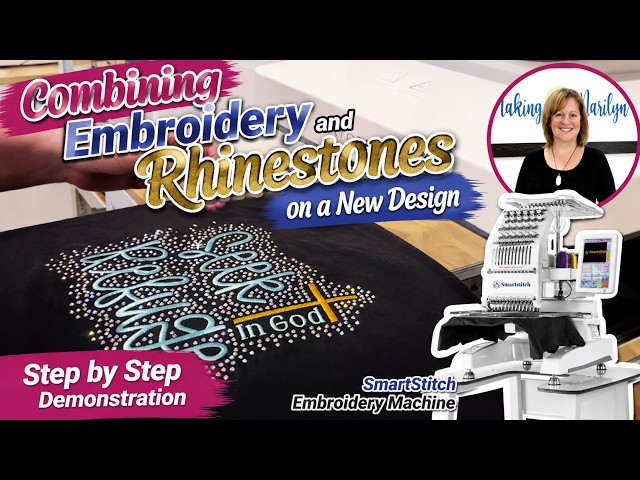 Combining Embroidery and Rhinestone on a New Design
