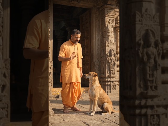कुत्ते ने पंडित जी को ऐसा जवाब दिया 😂🐕#shorts #viral #trending #devotional @ManiMerajVines