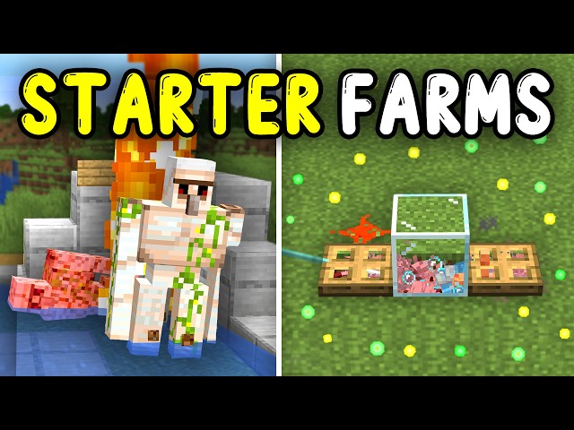 TOP 5 EASIEST STARTER Farms Minecraft Bedrock 26.1/1.21+!
